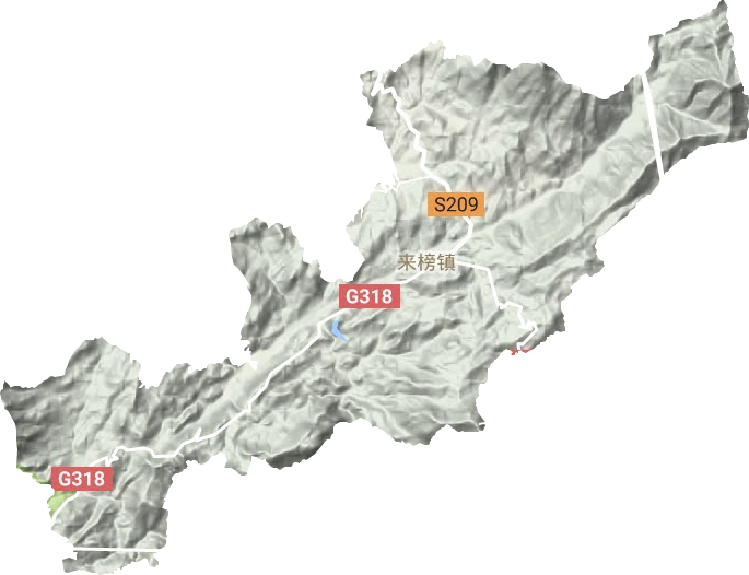 来榜镇地形图