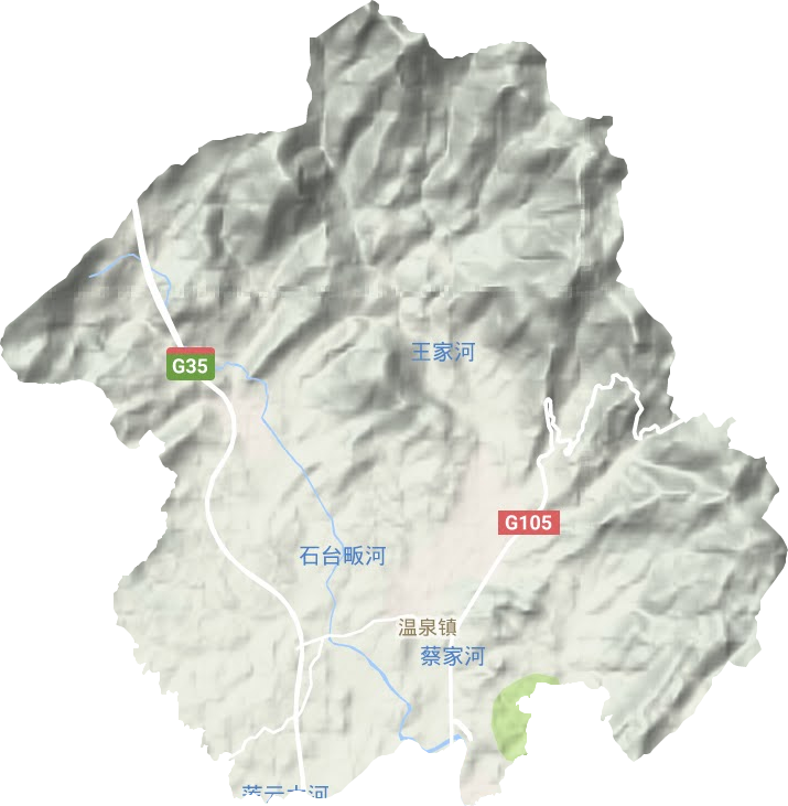 温泉镇地形图