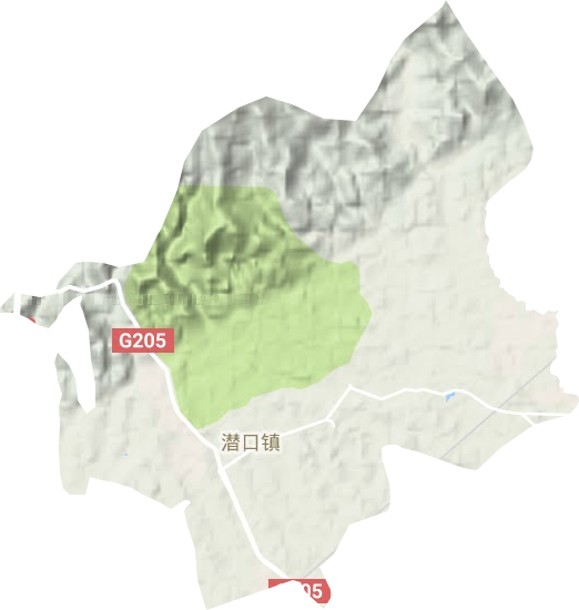 潜口镇地形图