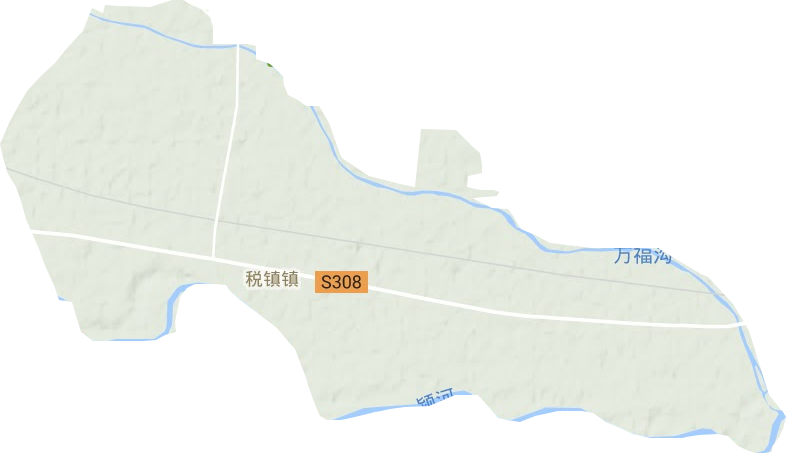 税镇镇地形图