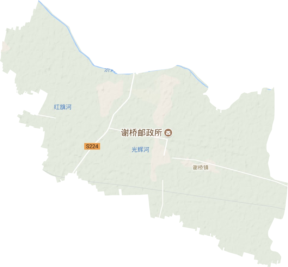 谢桥镇地形图
