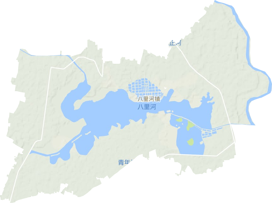 八里河镇地形图