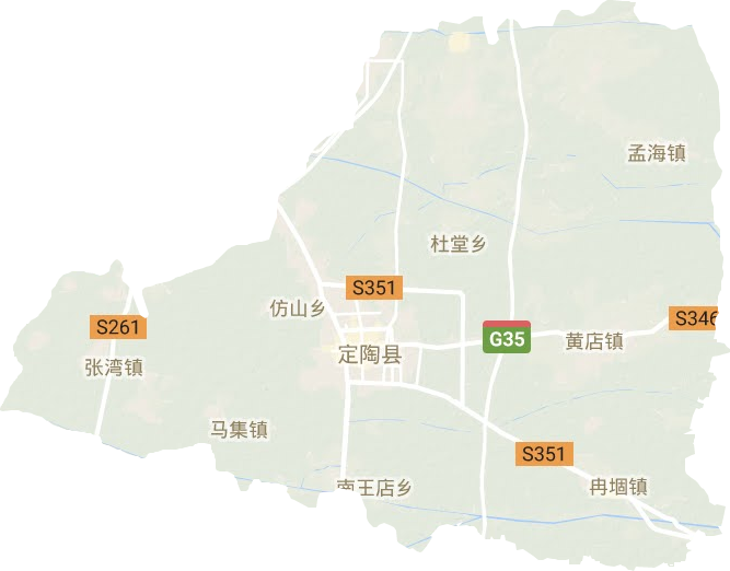 定陶区地形图