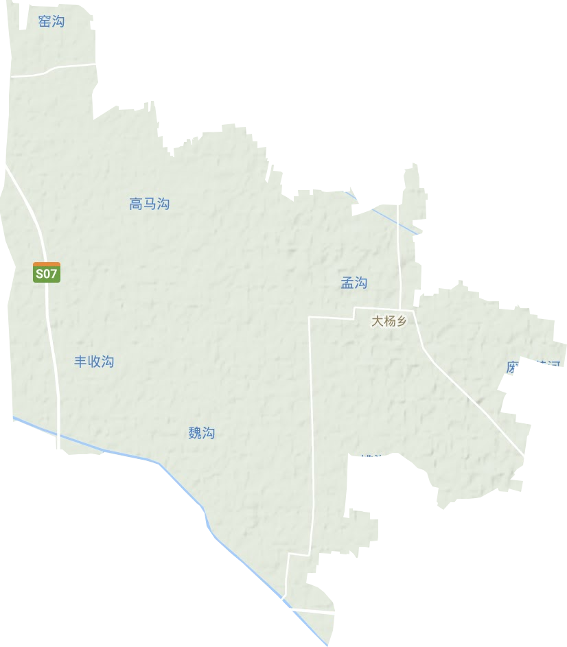 大杨乡地形图