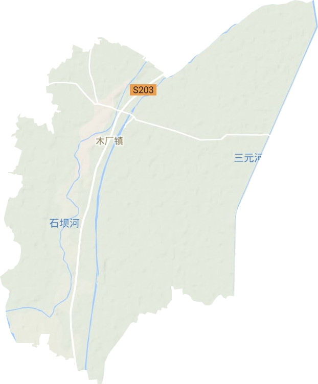 木厂镇地形图