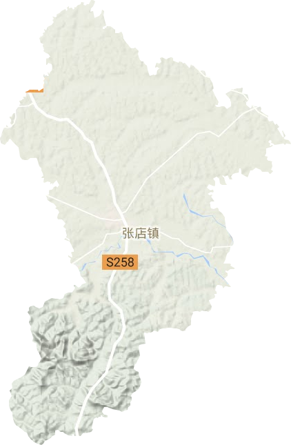 张店镇地形图