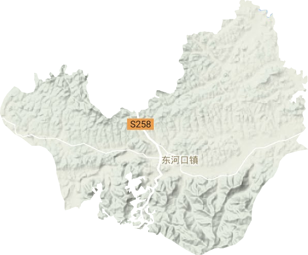 东河口镇地形图