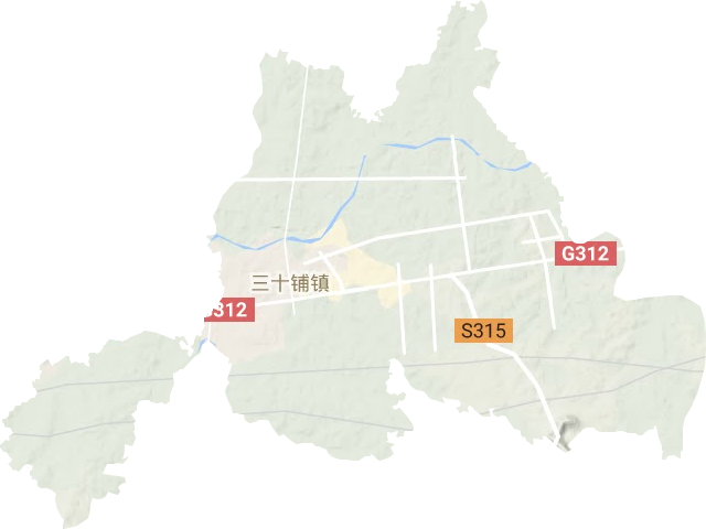 三十铺镇地形图