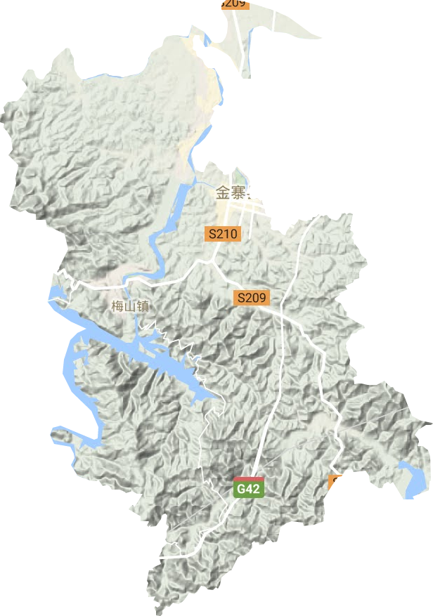 梅山镇地形图