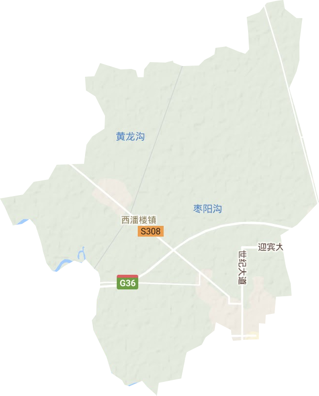西潘楼镇地形图