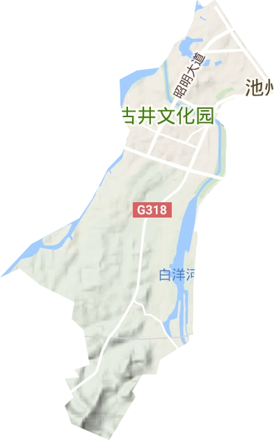 杏花村街道地形图