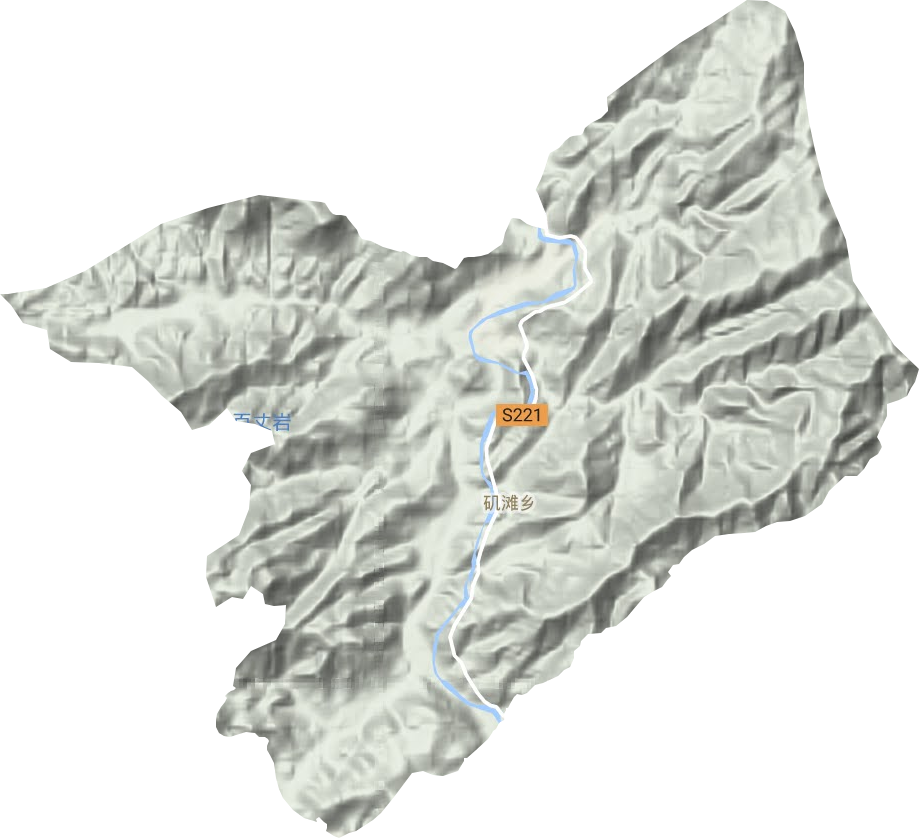 矶滩乡地形图