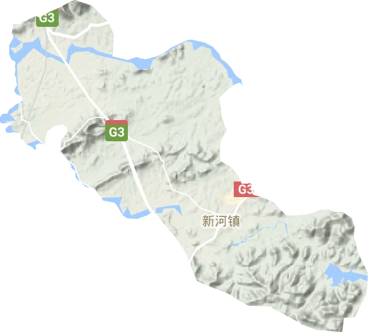 新河镇地形图