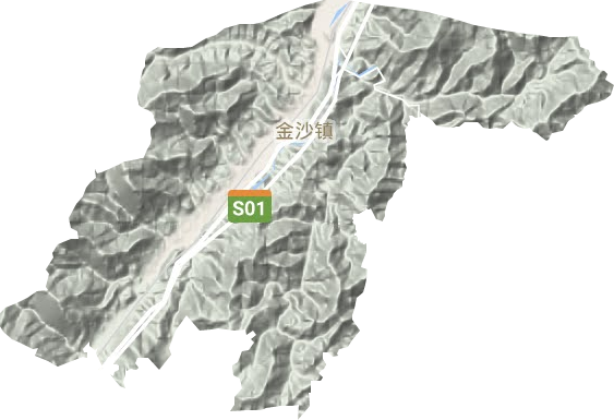 金沙镇地形图