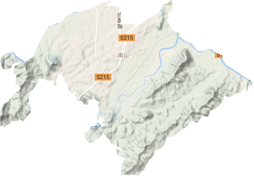 南山街道地形图