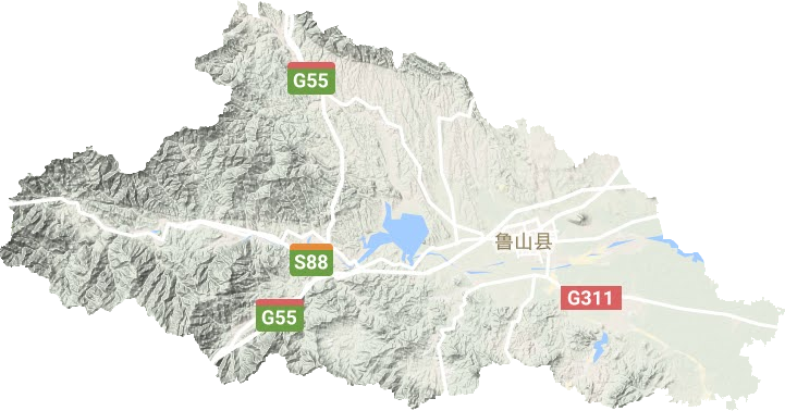 鲁山县地形图