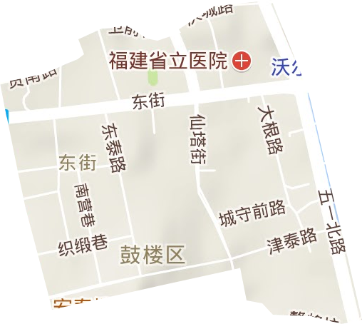 东街街道地形图