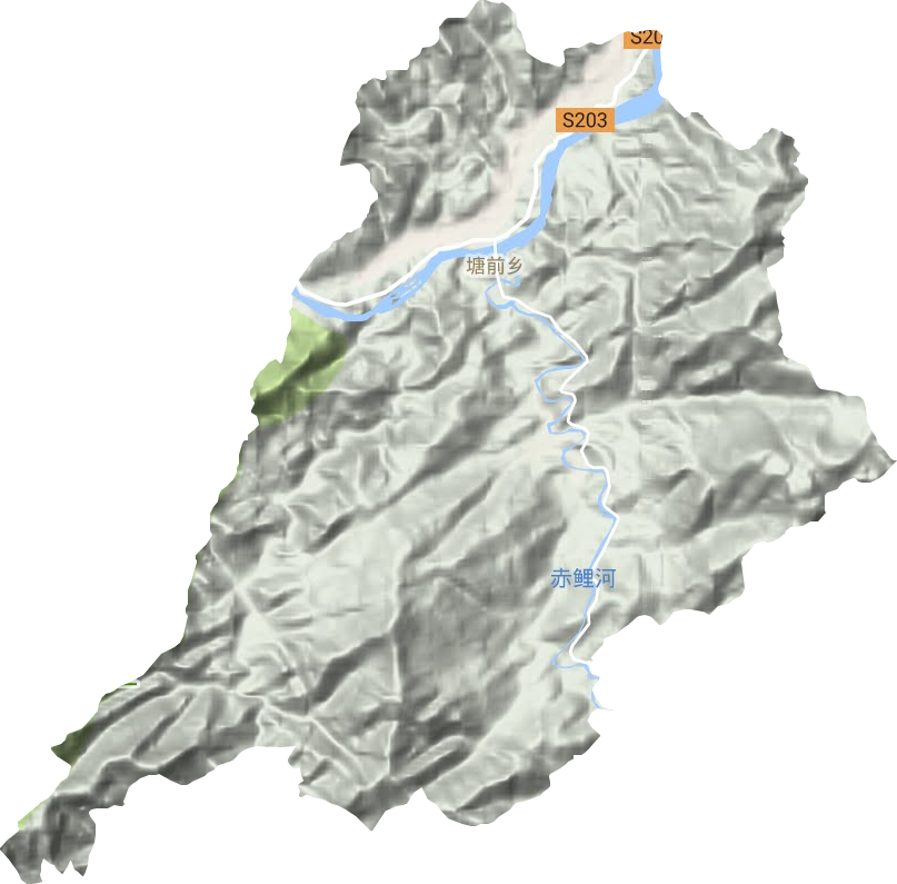 塘前乡地形图