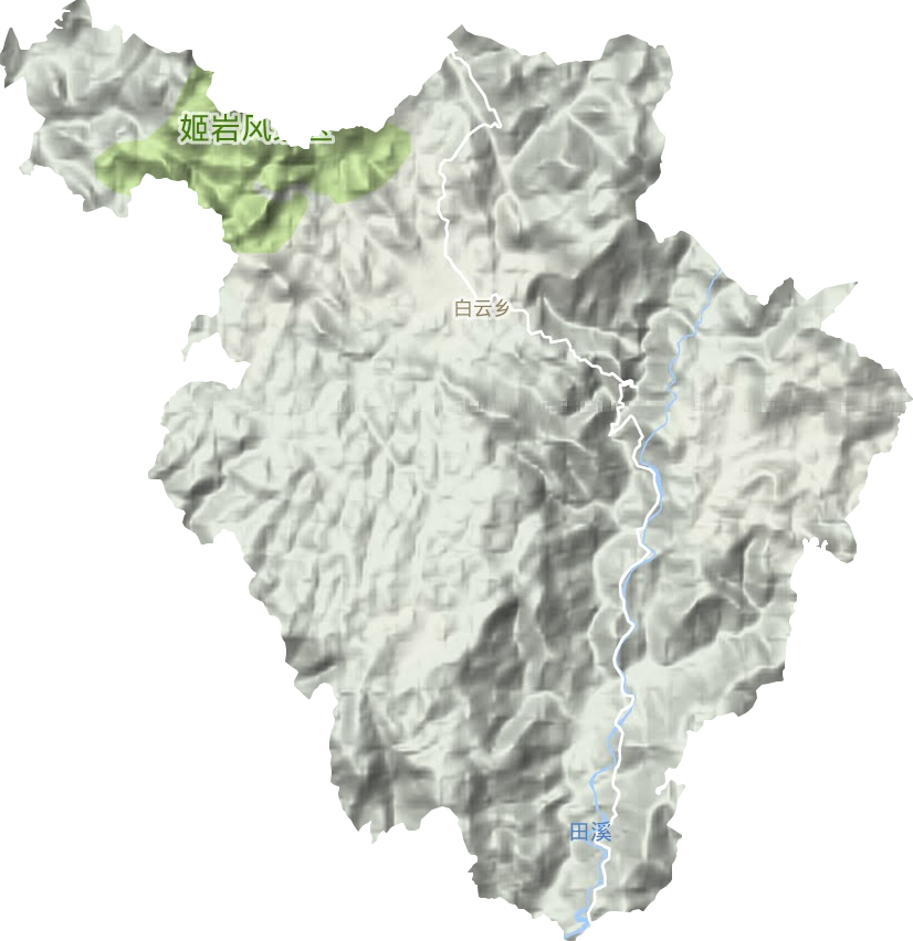白云乡地形图