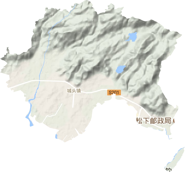城头镇地形图
