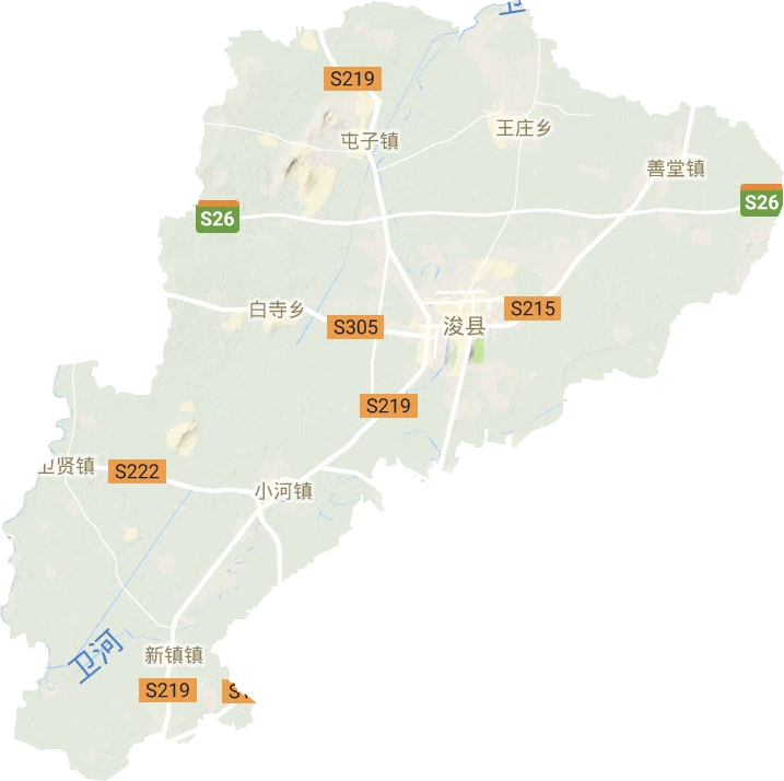 浚县地形图