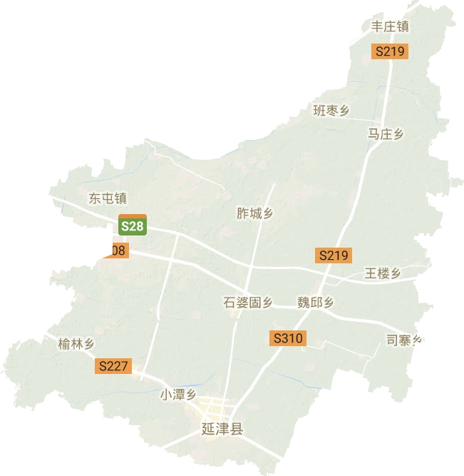 延津县地形图