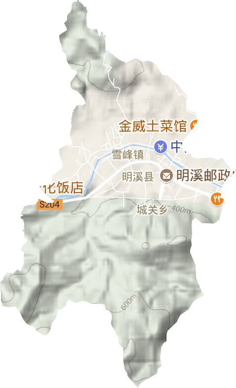 雪峰镇地形图