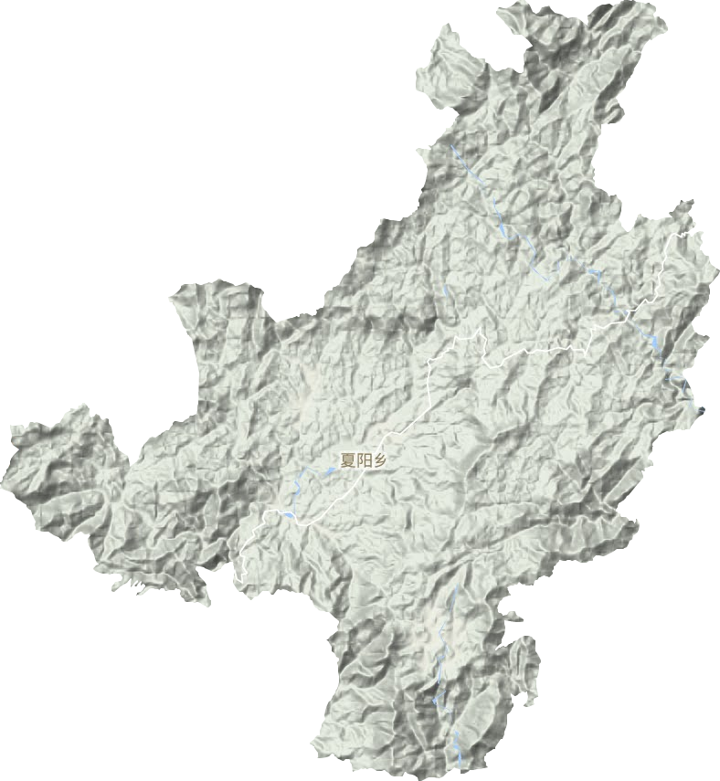 夏阳乡地形图