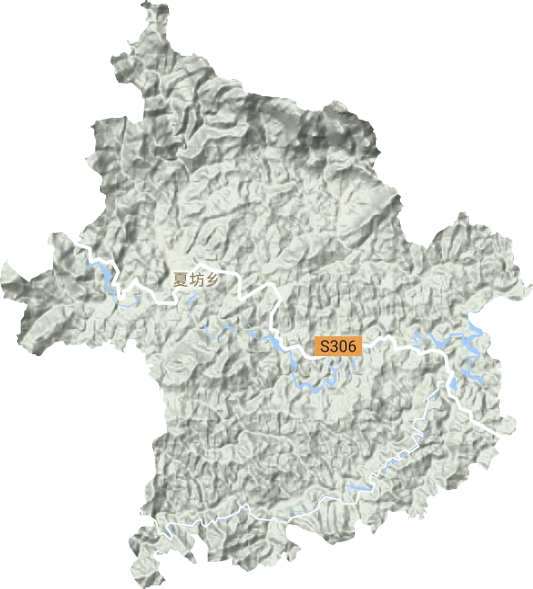 夏坊乡地形图