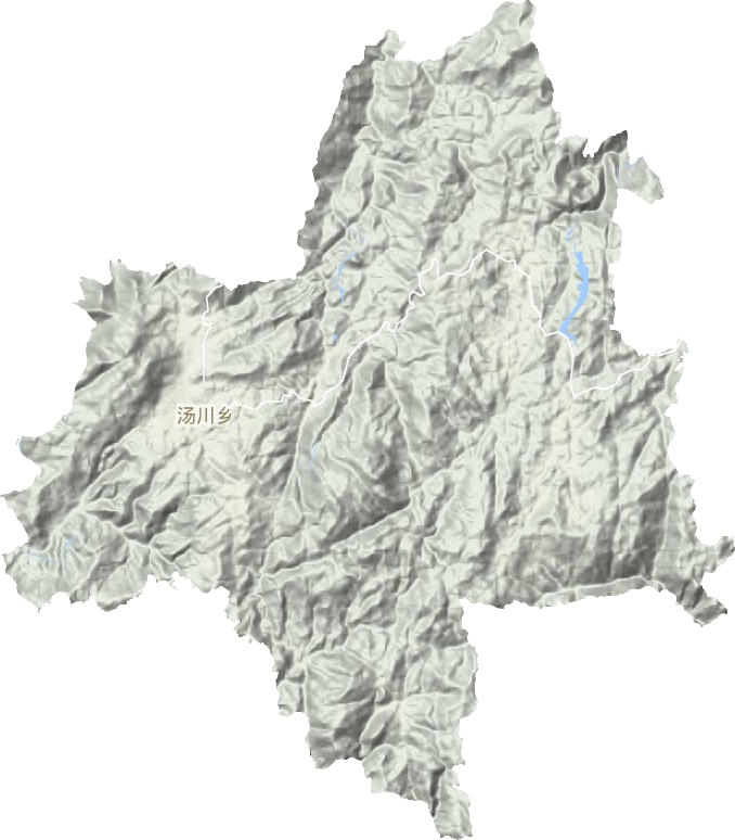 汤川乡地形图