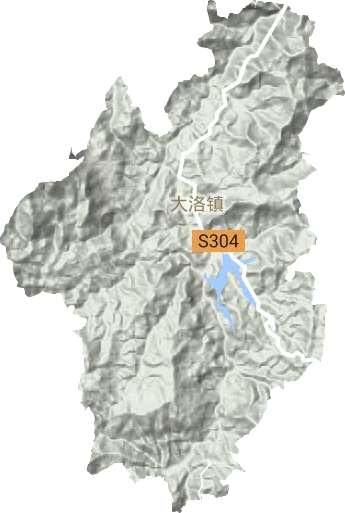 大洛镇地形图