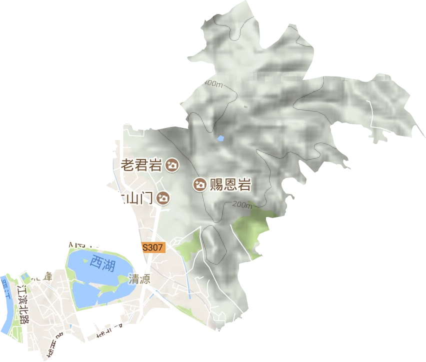 清源街道地形图