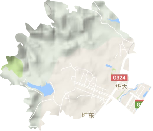 华大街道地形图