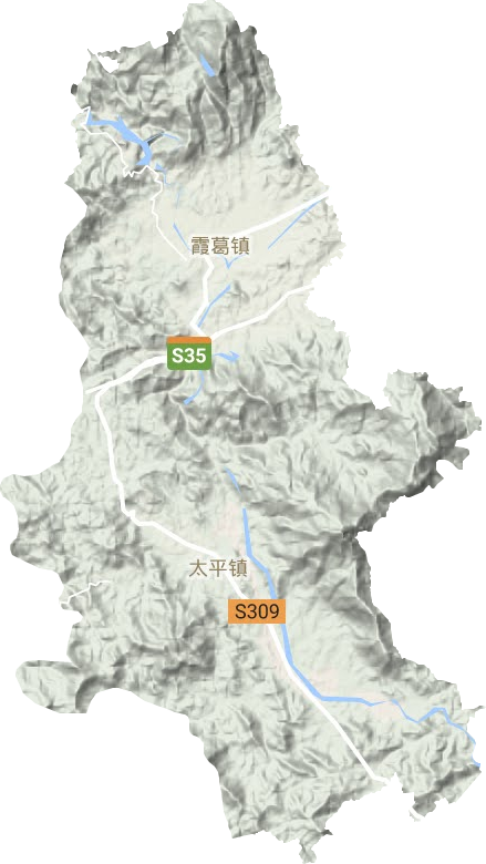 霞葛镇地形图