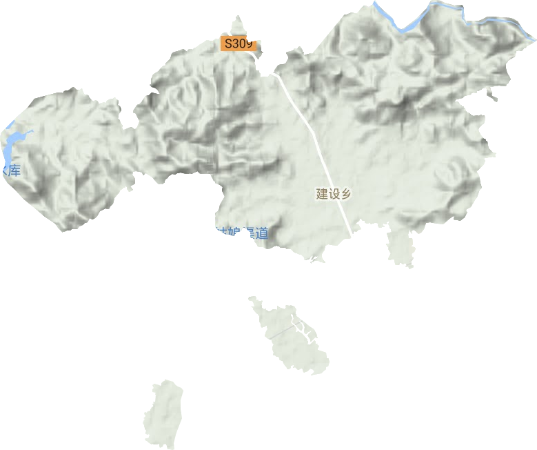 建设乡地形图