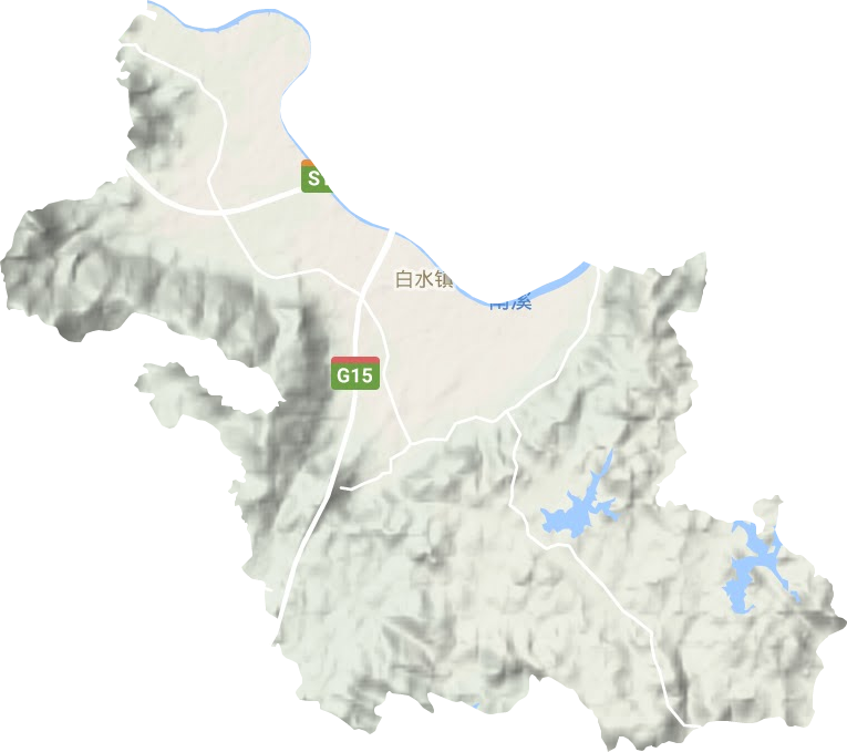 白水镇地形图