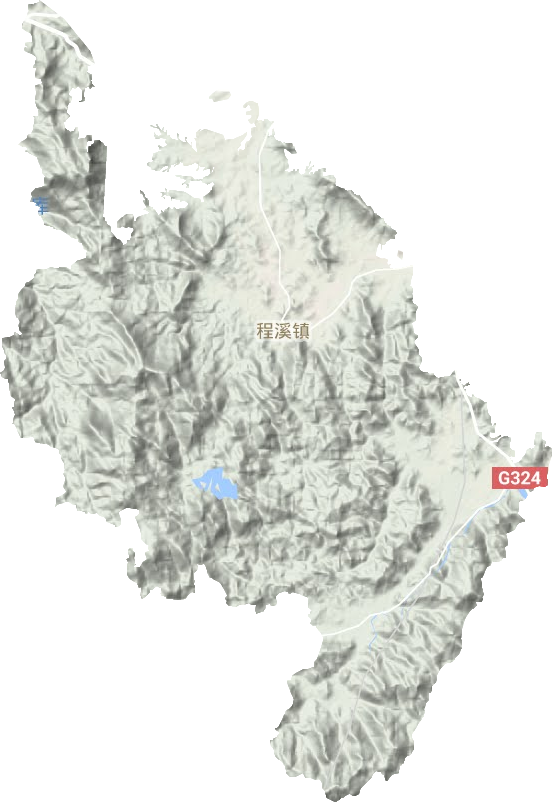 程溪镇地形图