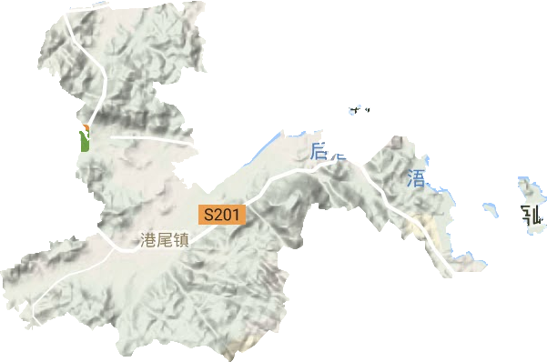 港尾镇地形图