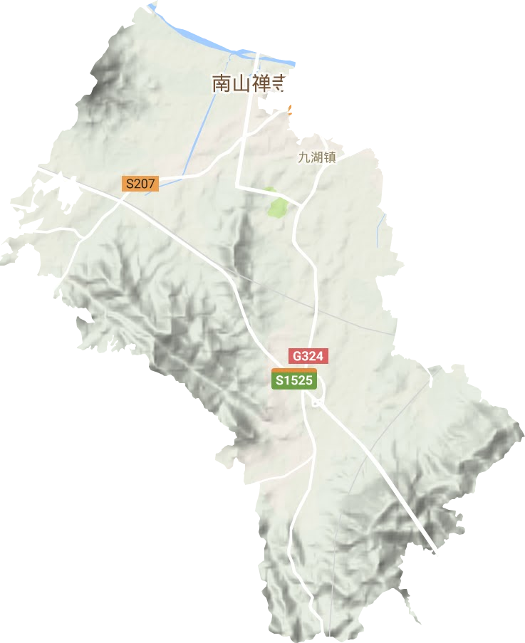 九湖镇地形图