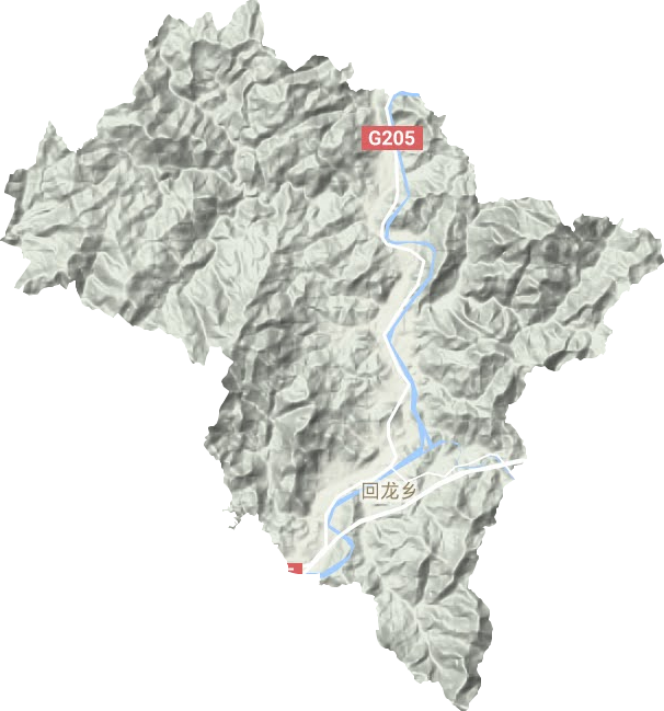 回龙乡地形图