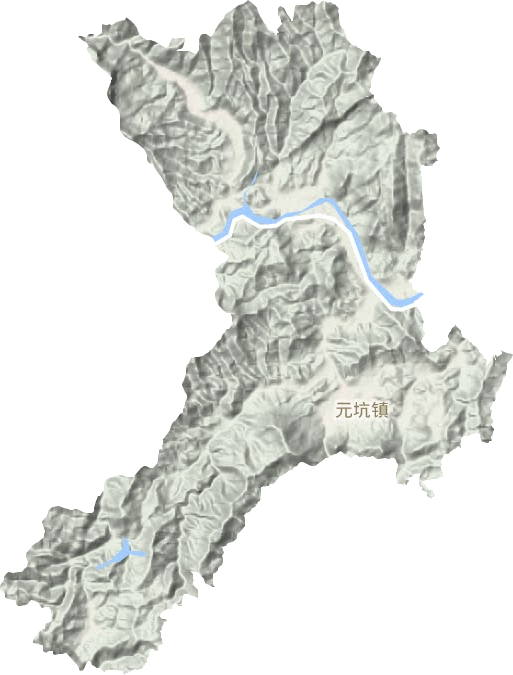 元坑镇地形图