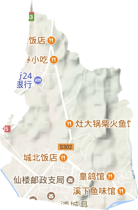 南浦街道地形图
