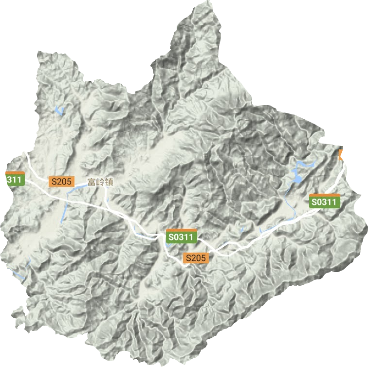 富岭镇地形图