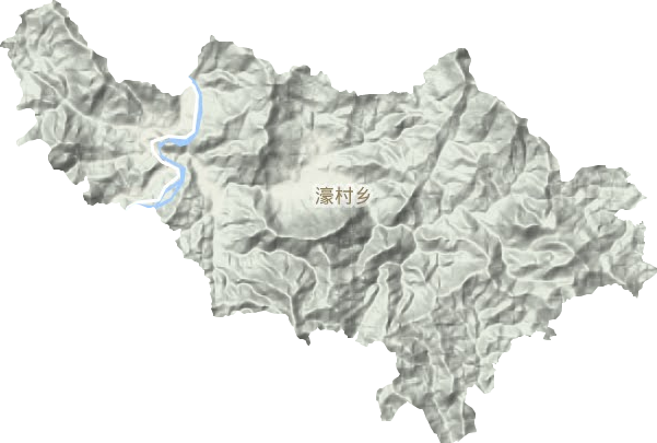 濠村乡地形图