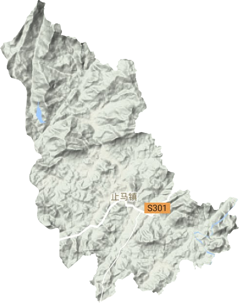 止马镇地形图