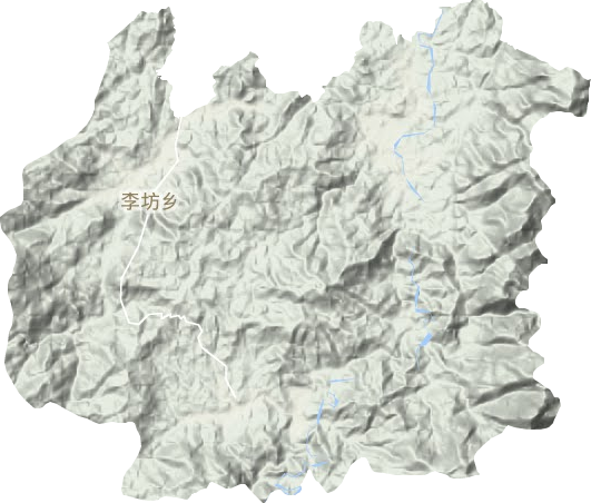 李坊乡地形图