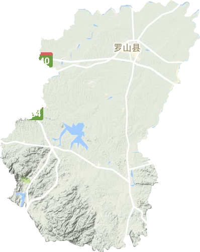 罗山县地形图
