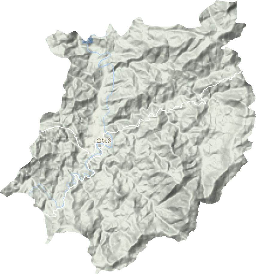 金坑乡地形图
