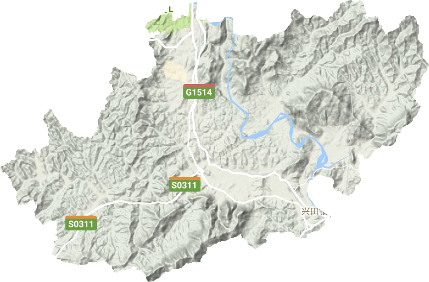 兴田镇地形图