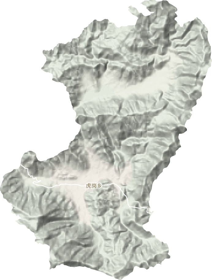 虎岗乡地形图